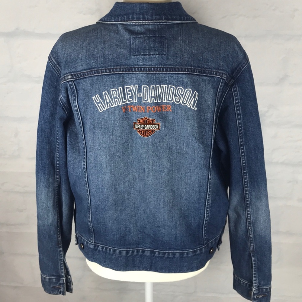 Harley Davidson VTwin Power Motorcycle Jean Jacket